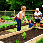 **

A diverse group of people of different ages and ethnicities collaborating on a community garden project. Some are planting, some are tending to the plants, and others are discussing ideas. The scene should convey sustainability, collectivism, and a positive social impact. The style is realistic and vibrant.

**